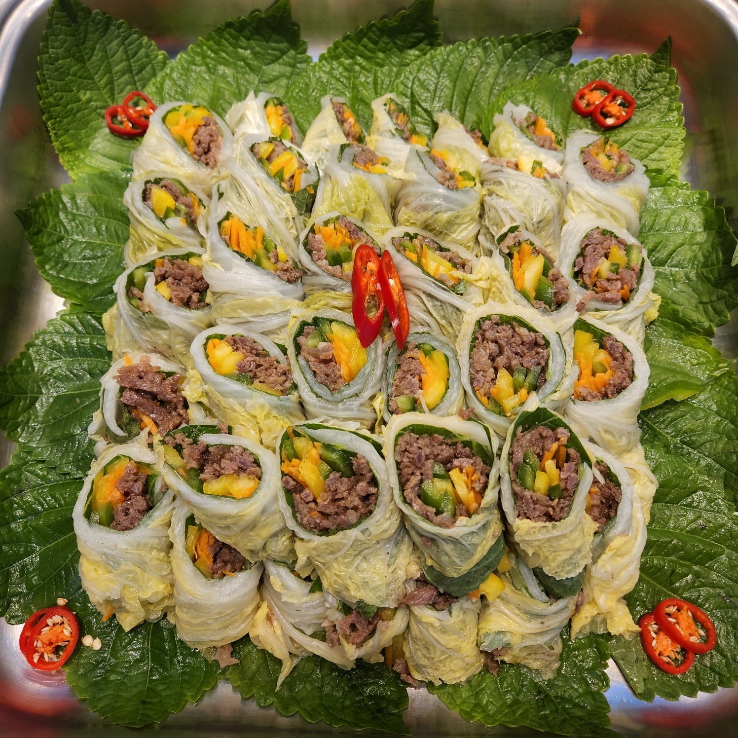 급식메뉴, 삼성웰스토리, 소고기배추말이찜